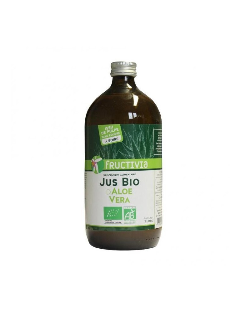 Jus d'Aloe Vera Bio - 1 L (marque Fructivia) | Crystal Gourmet