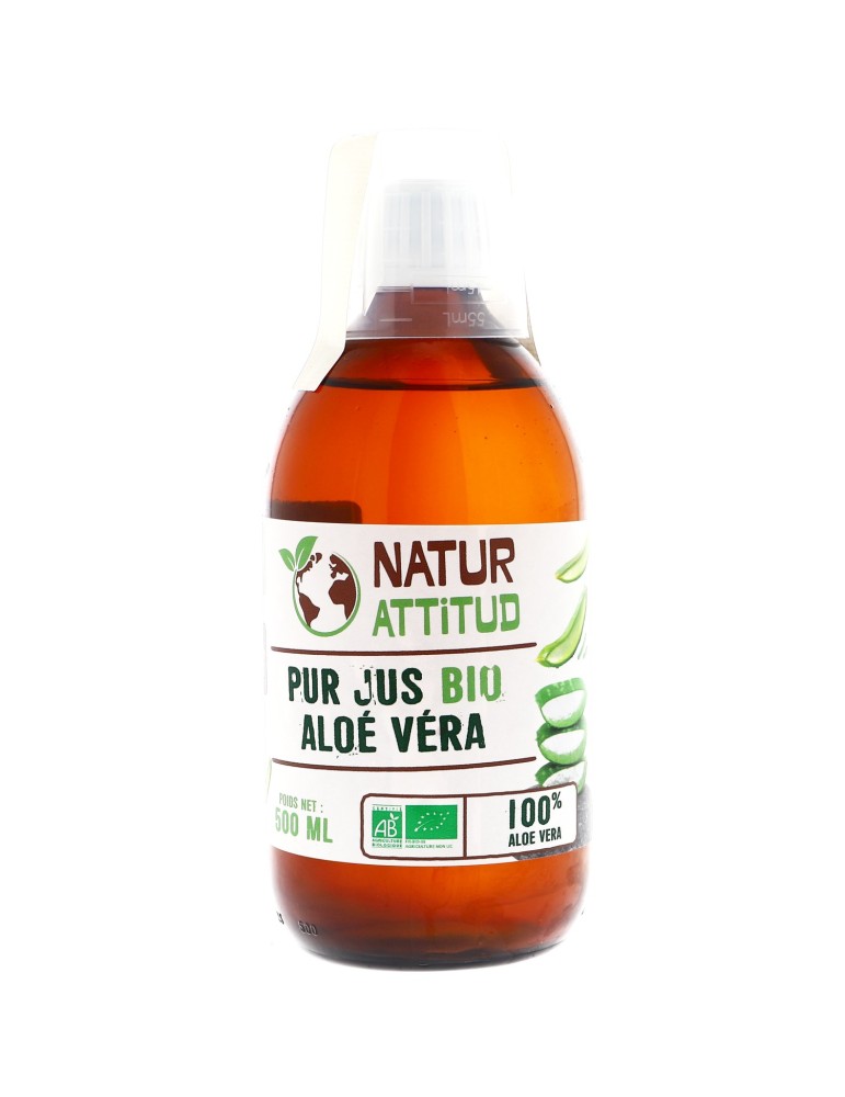 Pur jus d'Aloe vera bio 500 ml NaturAttitud | Crystal Gourmet