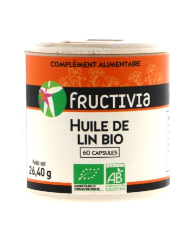 Huile de Lin Bio - 60 capsules de 270 mg | Crystal Gourmet