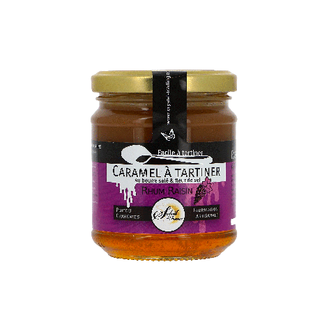 Caramel à tartiner au Rhum Raisin - 220g