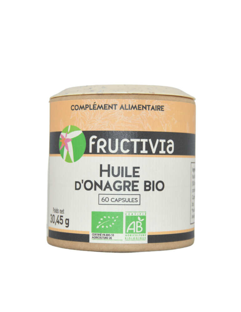 Huile d'onagre bio - 60 capsules Fructivia | Crystal Gourmet