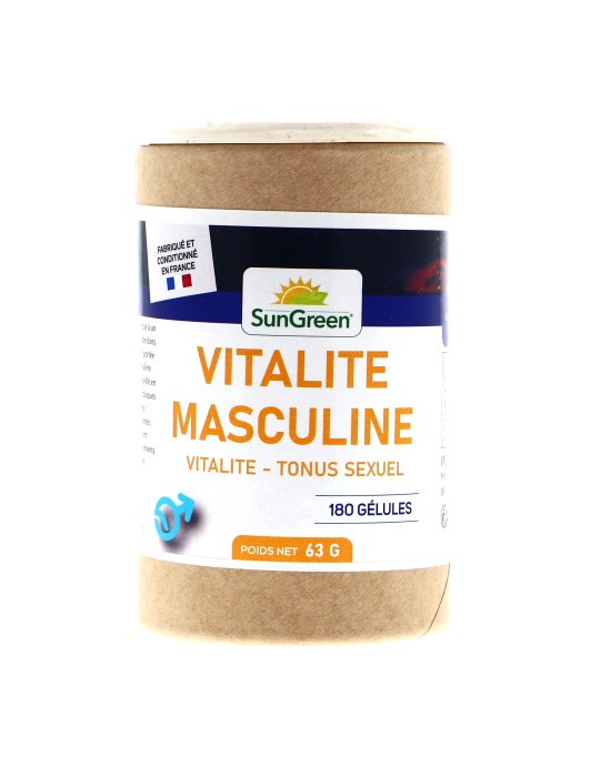 Vitalité Masculine - 180 gélules de 280 mg | Crystal Gourmet