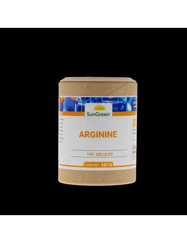 L-Arginine - 180 gélules végétales de 500 mg | Crystal Gourmet