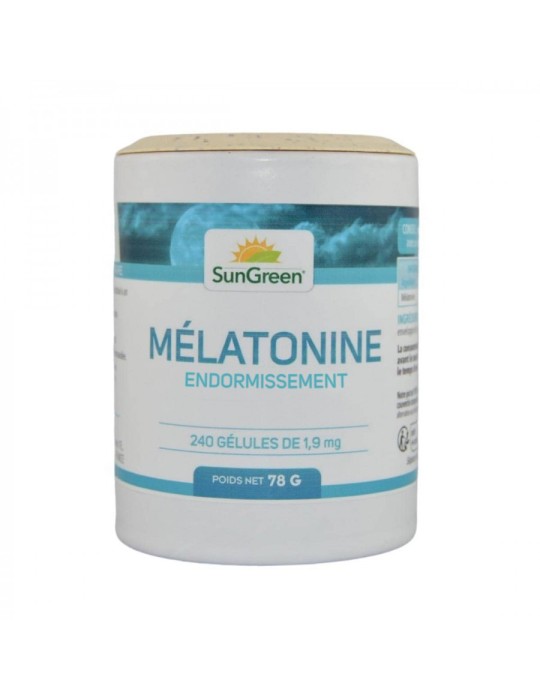 Mélatonine 1,9 mg - 240 gélules végétales | Crystal Gourmet