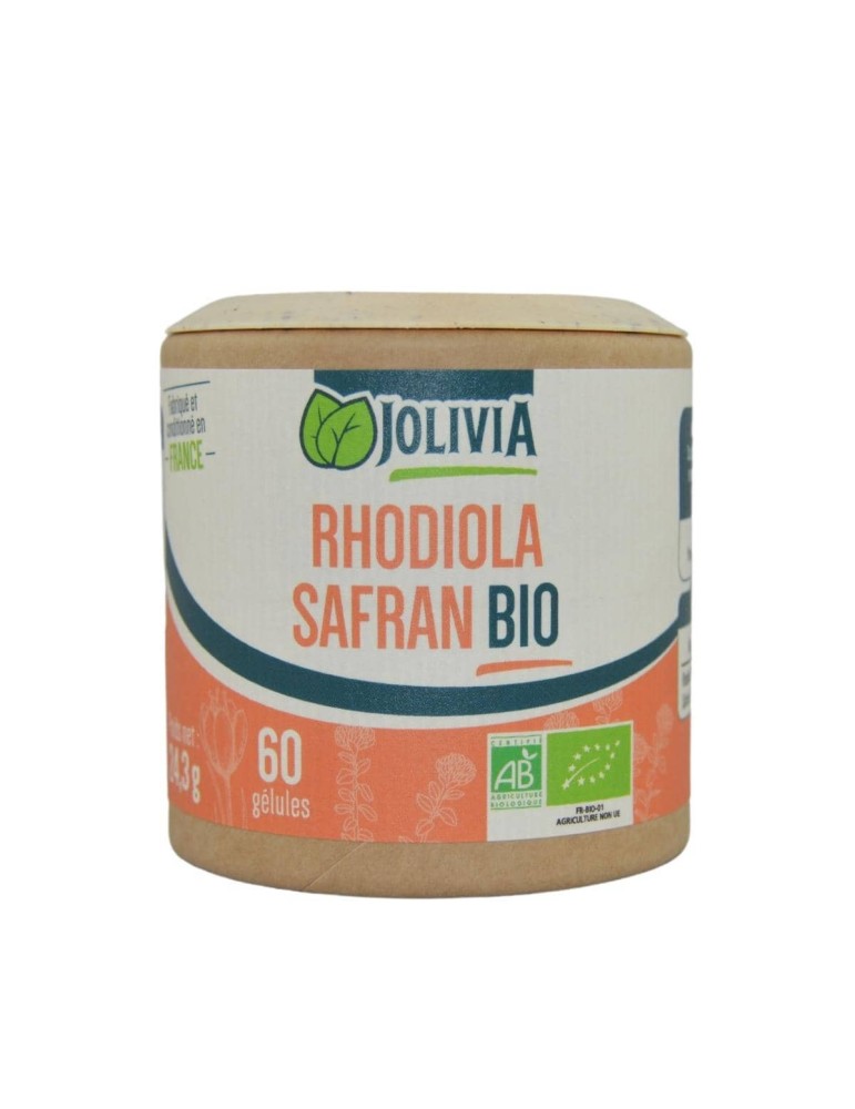 Rhodiola et Safran bio - 60 gélules | Crystal Gourmet