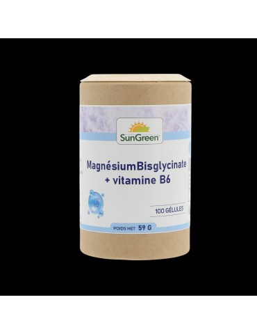 Magnésium bisglycinate et vitamine B6 - 100 gélules