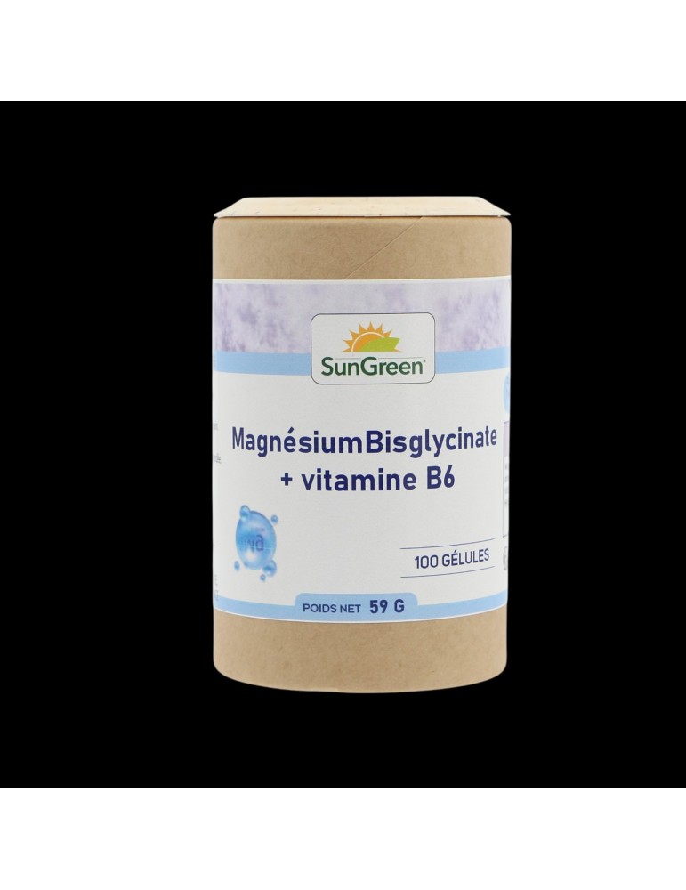 Magnésium bisglycinate et vitamine B6 - 100 gélules