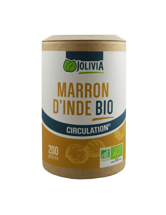 Marron d'Inde Bio - 200 Gélules de 225 mg | Crystal Gourmet