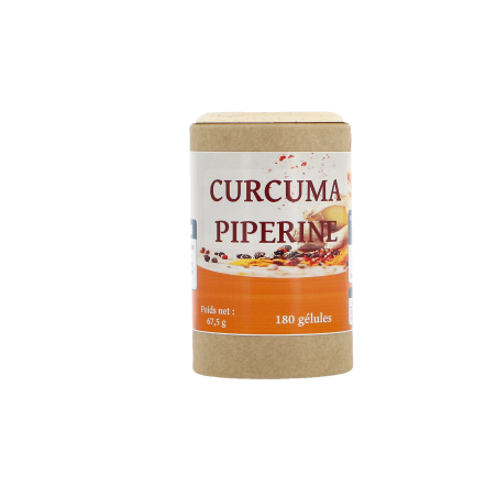 Curcuma Piperine Bio - 180 Gélules végétales de 300 mg