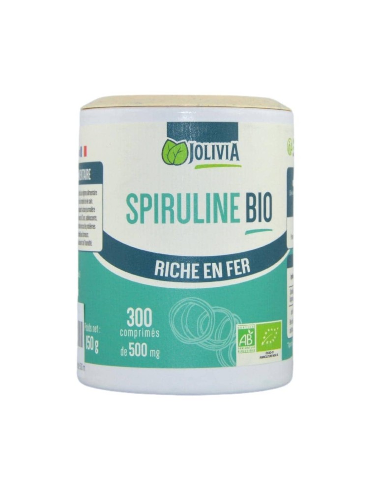 Spiruline bio en comprimés - pot de 300 | Crystal Gourmet