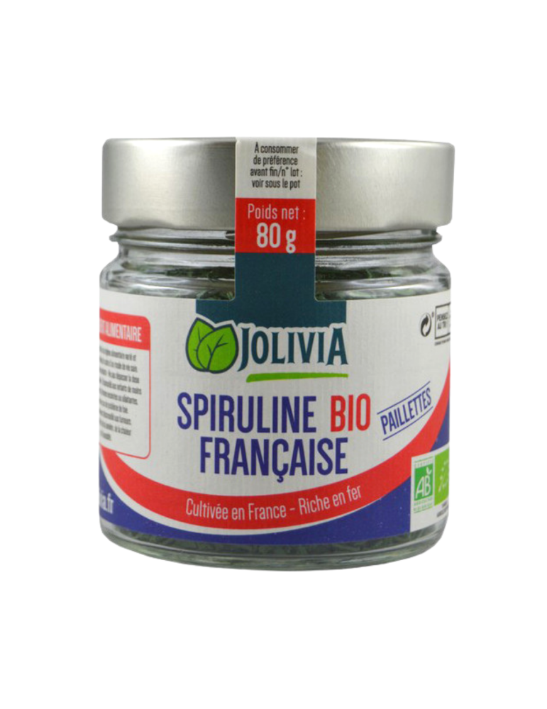 Spiruline bio en paillettes - 80 g | Crystal Gourmet