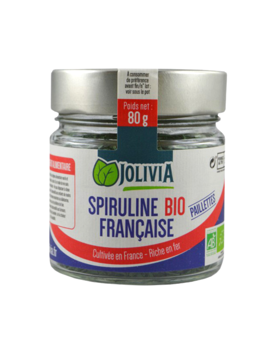 Spiruline bio en paillettes - 80 g | Crystal Gourmet