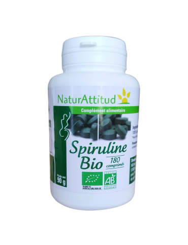 Spiruline bio - 180 comprimés de 500 mg | Crystal Gourmet