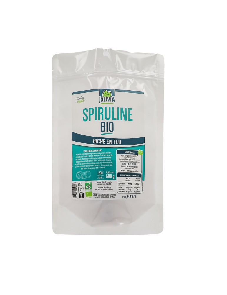 Spiruline Bio en Comprimés - Format 1200 unités - FR-BIO-01