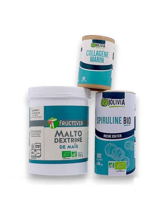Collagène, Maltodextrine & Spiruline Bio | Crystal Gourmet