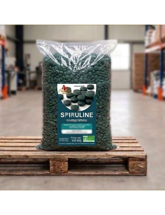 Spiruline Bio en Comprimés - 100 kg en vrac