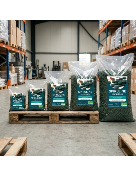 Spiruline Bio en Comprimés - 5 kg en vrac