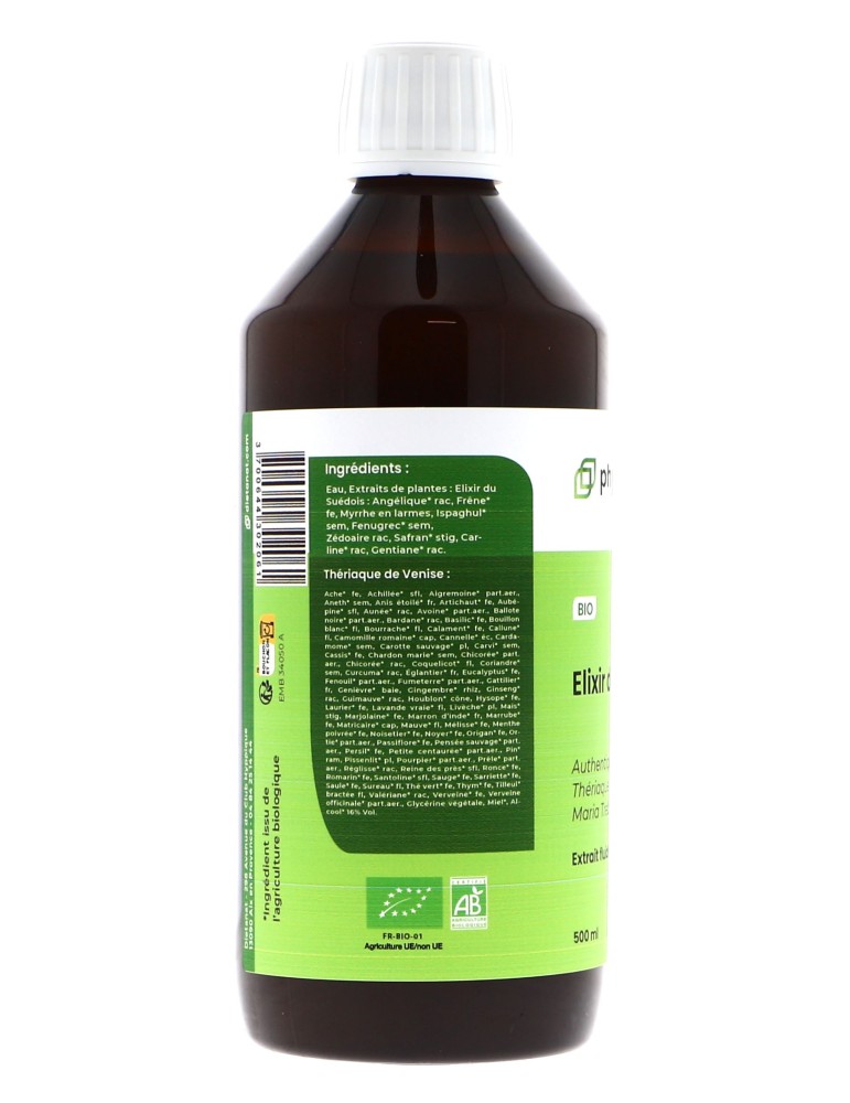 Elixir du Suédois bio - 500 ml, extrait de plantes fraîches