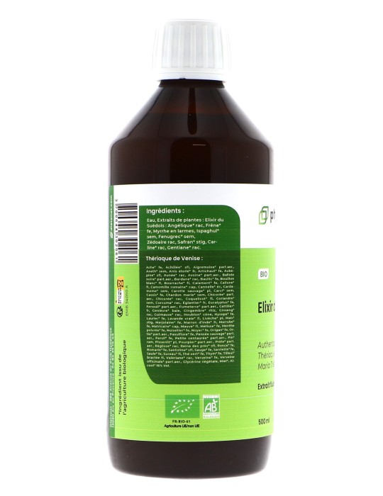 Elixir du Suédois bio - 500 ml, extrait de plantes fraîches