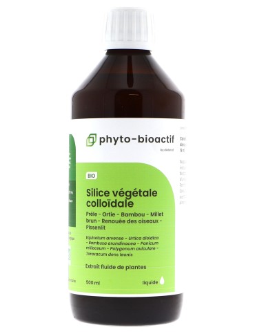 Silice bio végétale organique colloïdale - 500 ml, extrait de plantes fraîches