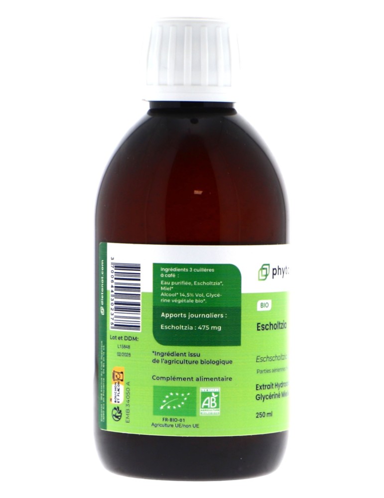 Extrait de plantes fraîches d'Escholtzia bio - 250 ml