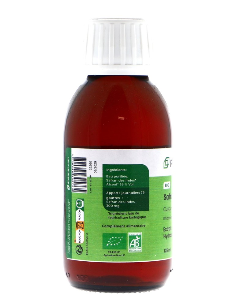 Teinture mère de Curcuma (Safran des Indes) bio - 125 ml