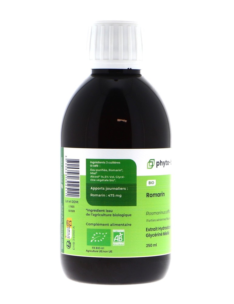 Teinture mère de Romarin bio (Rosmarinus officinalis) - 125 ml