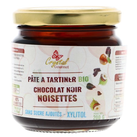 Pâte à Tartiner Bio Chocolat Noir Sans Sucres Ajoutés au Xylitol