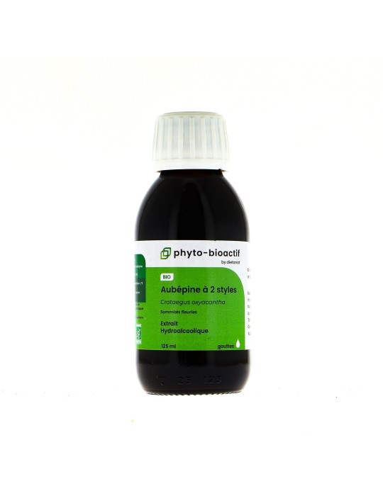 Teinture mère d'Aubépine à deux styles bio 125 ml