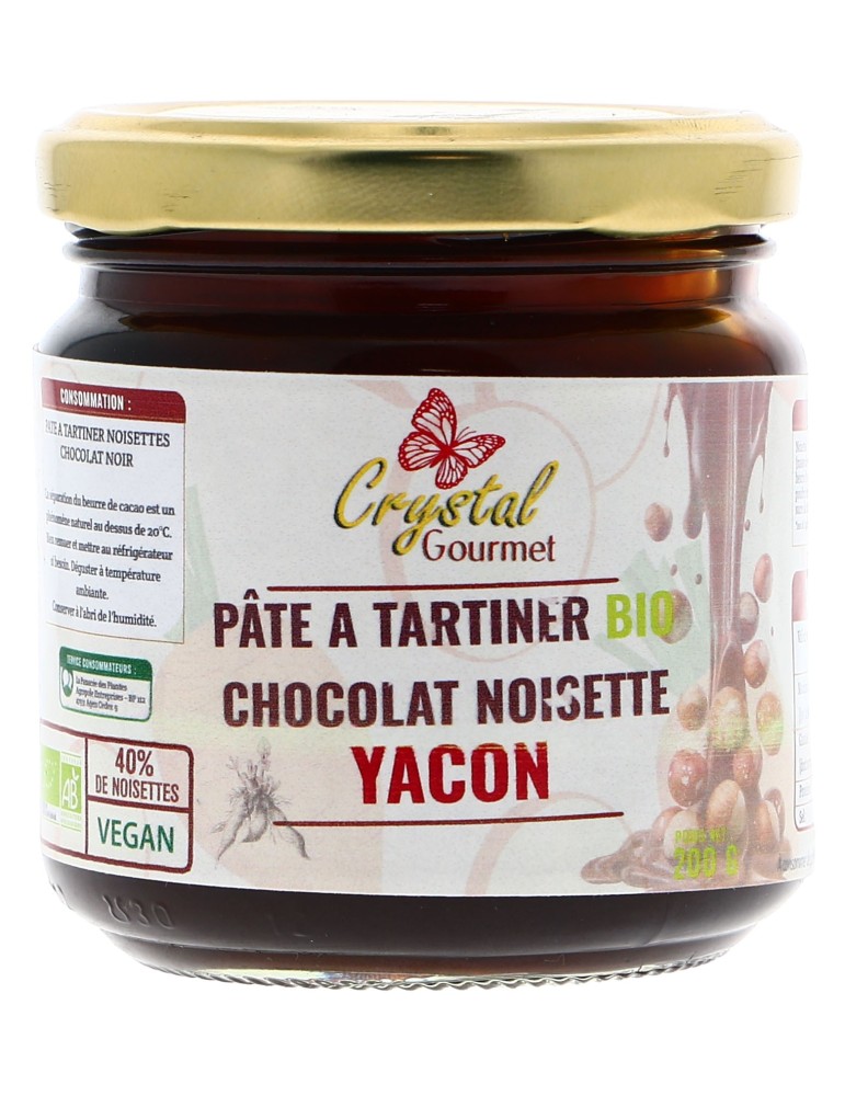 Pâte à Tartiner Bio Chocolat Noisette Yacon - Vegan & IG Bas