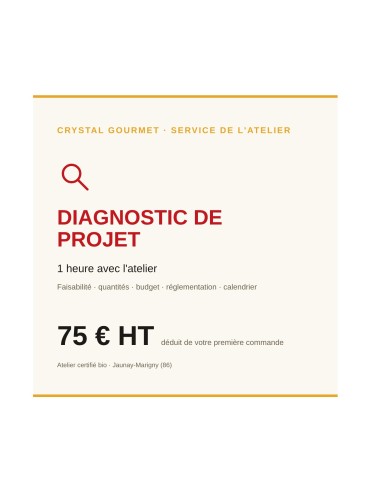Diagnostic de projet de fabrication à façon (1 h) | Crystal Gourmet