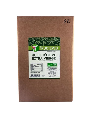 Huile d’Olive extra vierge Bio - 5 L | Crystal Gourmet