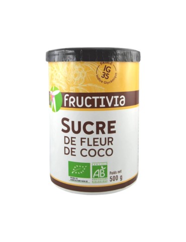 Sucre de fleur de coco bio Fructivia - 500 g | Crystal Gourmet