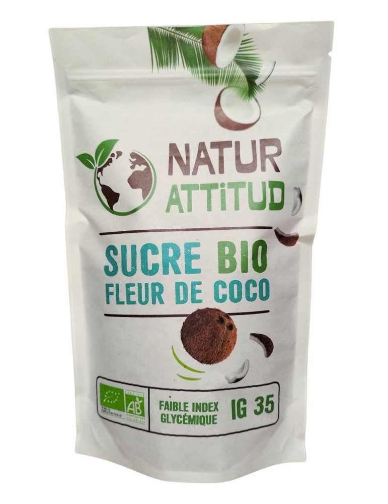 Sucre de fleur de coco bio NaturAttitud - 500 g | Crystal Gourmet