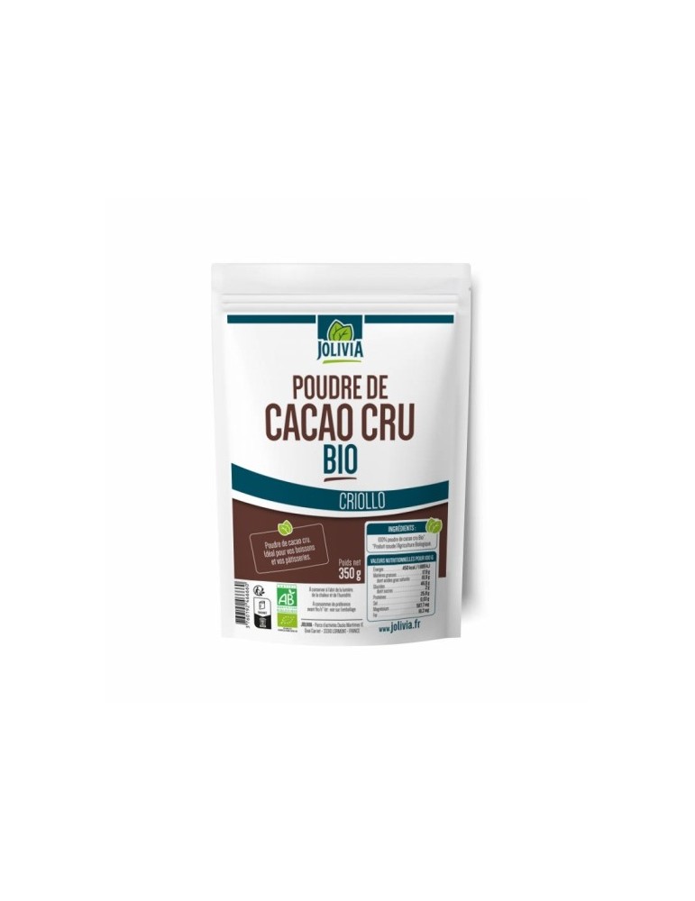 Poudre de Cacao cru Bio - 350 g | Crystal Gourmet