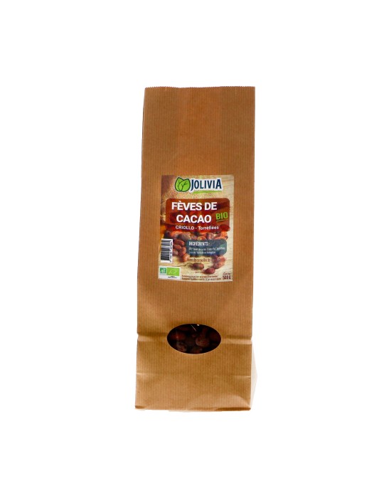 Fèves de cacao Criollo torréfiées Bio - 500 g | Crystal Gourmet