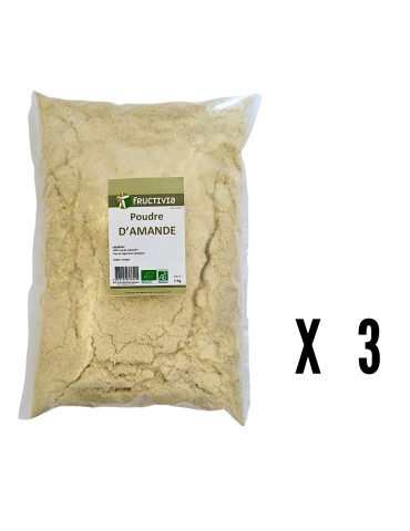 Amande en poudre Bio - 3 x 1 kg | Crystal Gourmet