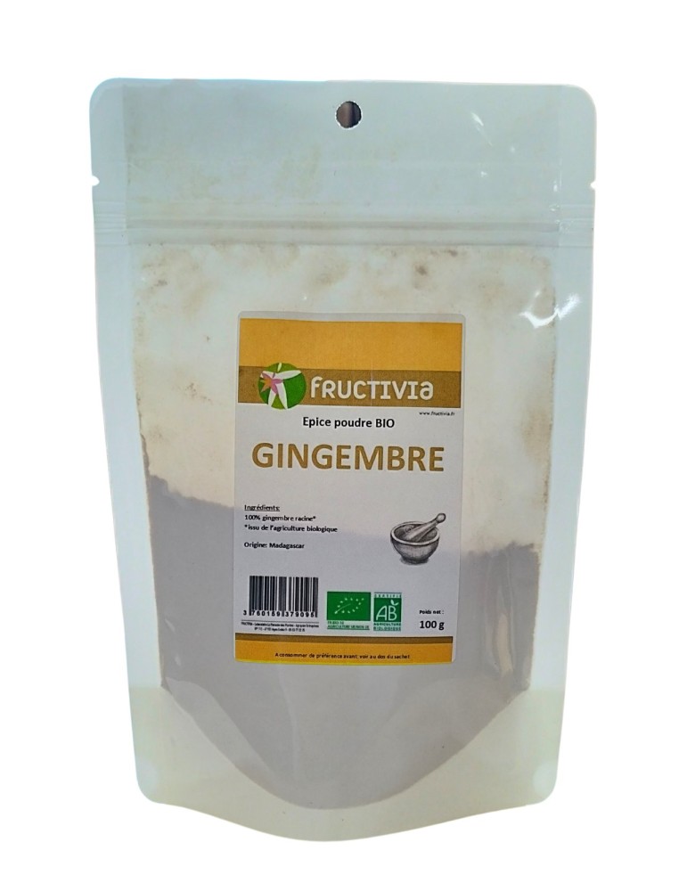 Gingembre en poudre Bio - 100 g | Crystal Gourmet