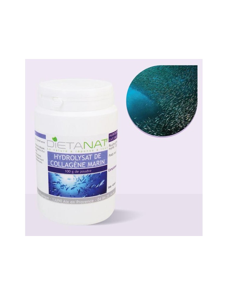Collagène marin hydrolysé en poudre - 100 g | Crystal Gourmet